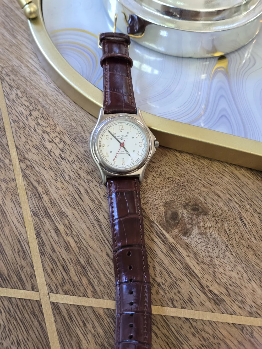 Coleman Brown Leather Strap Men's Watch - Brown